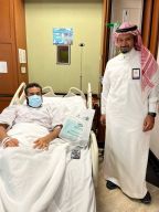 أمانة جدة تشارك المرضى فرحة اليوم الوطني بزيارة  بالمستشفى بمستشفى الملك فيصل التخصصي